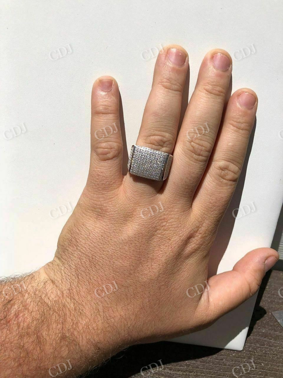 Round Diamond ICY Bling Hip Hop Ring  customdiamjewel   