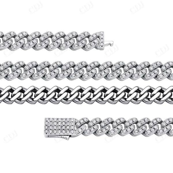 VVS Moisaanite Iced Out Cuban Link Chain  CustomDiamJewel   