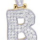10K Gold Custom Natural Diamond B Letter Pendant For Men CustomDiamJewel