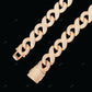 925 Silver Fully Iced Out Infinity Cuban Link Chain CustomDiamJewel