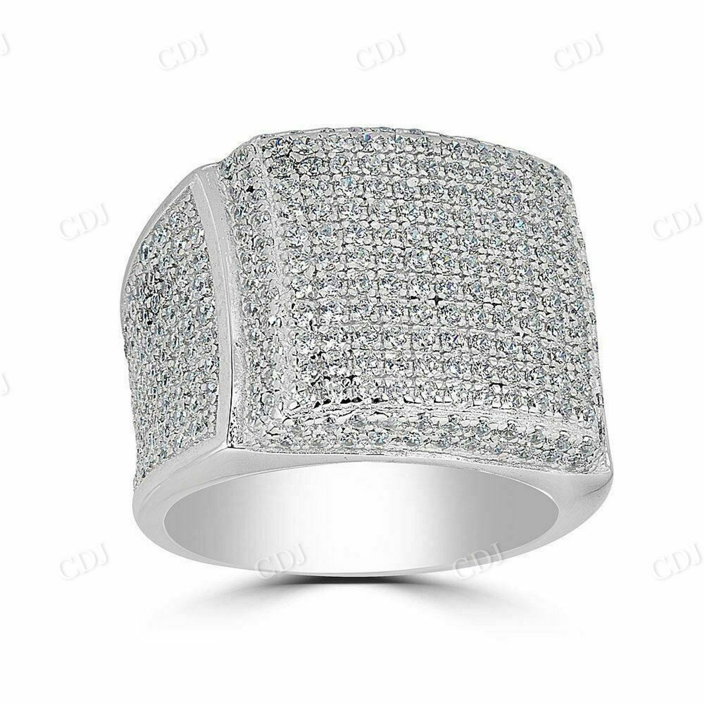 Round Diamond ICY Bling Hip Hop Ring  customdiamjewel   