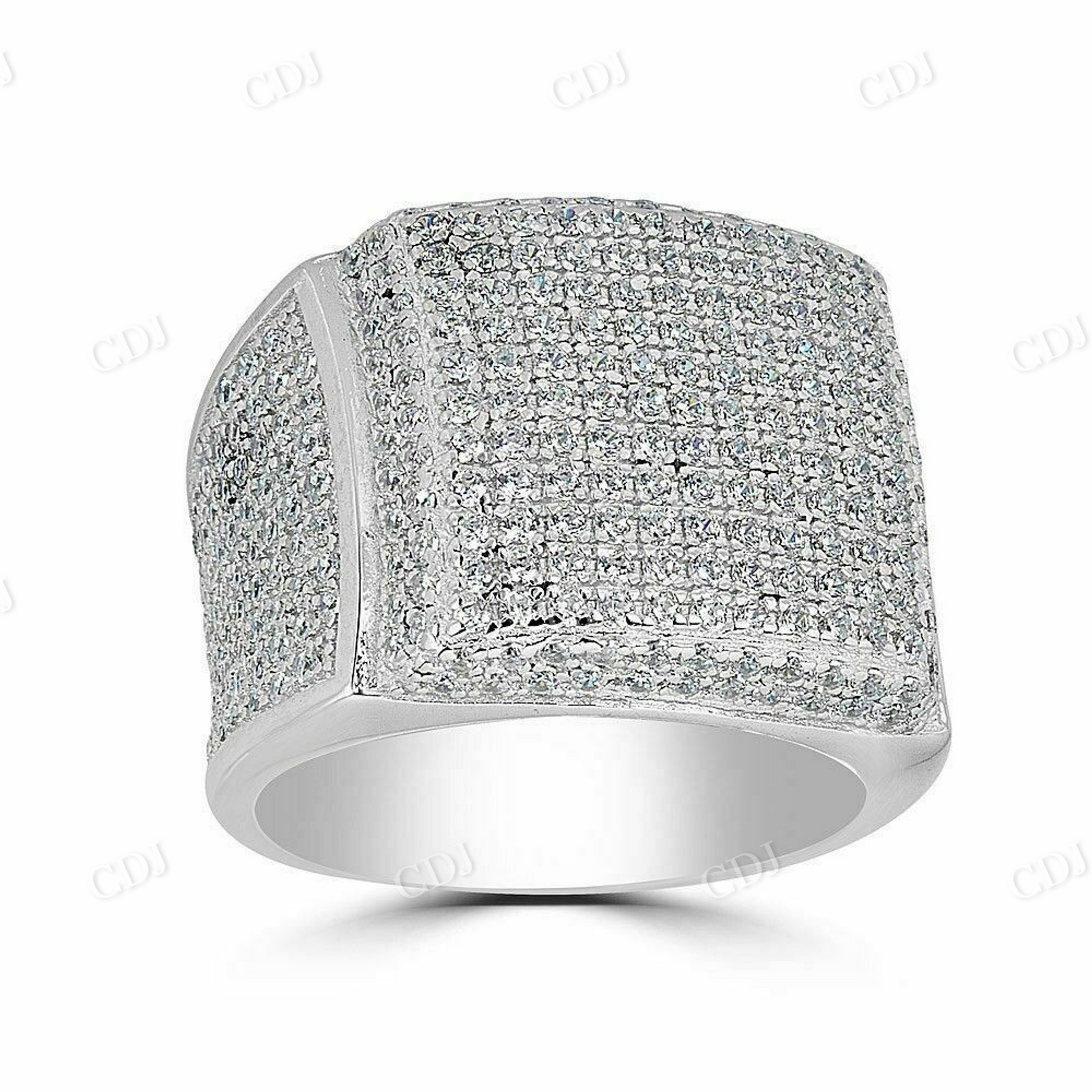 Round Diamond ICY Bling Hip Hop Ring  customdiamjewel   
