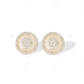 Halo Stud Earrings with Baguette Moisasnite Diamonds Stud earrings CustomDiamJewel