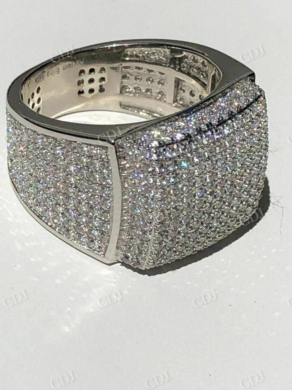 Round Diamond ICY Bling Hip Hop Ring  customdiamjewel   