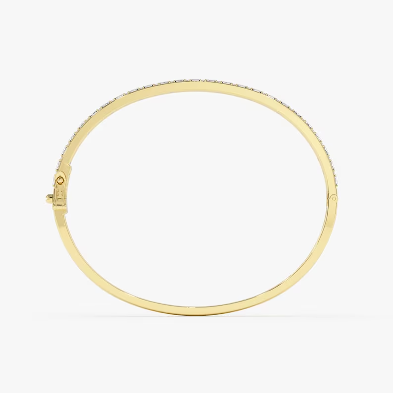 2.60CTW Moissanite Micro Pave Bangle Bracelet  customdiamjewel   