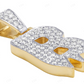 10K Gold Custom Natural Diamond B Letter Pendant For Men CustomDiamJewel