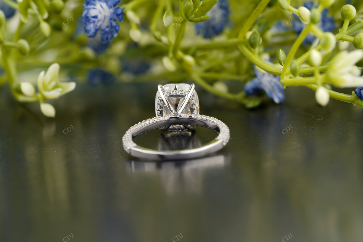 Lab-Grown Diamond Cushion Pavé Ring customdiamjewel