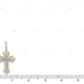 Baguette Lab Grown Diamond 10K Yellow Gold Cross Pendant Hip Hop Pendent CustomDiamJewel