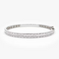 2.60CTW Moissanite Micro Pave Bangle Bracelet  customdiamjewel Sterling Silver White Gold VVS-EF