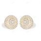 Halo Stud Earrings with Baguette Moisasnite Diamonds Stud earrings CustomDiamJewel