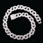 925 Silver Fully Iced Out Infinity Cuban Link Chain CustomDiamJewel