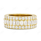 Sterling Silver moissanite Three Row Diamond Band Ring hip hop jewelry CustomDiamJewel