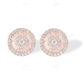 Halo Stud Earrings with Baguette Moisasnite Diamonds Stud earrings CustomDiamJewel