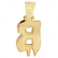10K Gold Custom Natural Diamond B Letter Pendant For Men CustomDiamJewel