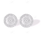 Halo Stud Earrings with Baguette Moisasnite Diamonds Stud earrings CustomDiamJewel