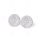 Halo Stud Earrings with Baguette Moisasnite Diamonds Stud earrings CustomDiamJewel