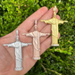 Christ The Redeemer 14k Solid Gold Diamond Pendant  customdiamjewel   