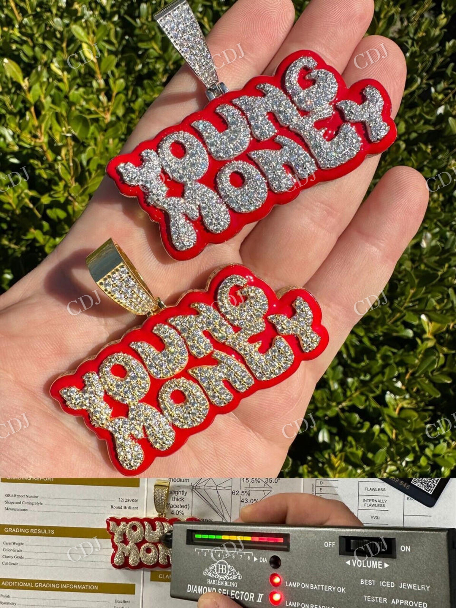 Young Monkey Iced Out Diamond Hip Hop Pendant  customdiamjewel   