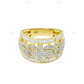 Silver Moissanite Baguette Diamond Art Deco Ring Hip Hop Ring customdiamjewel