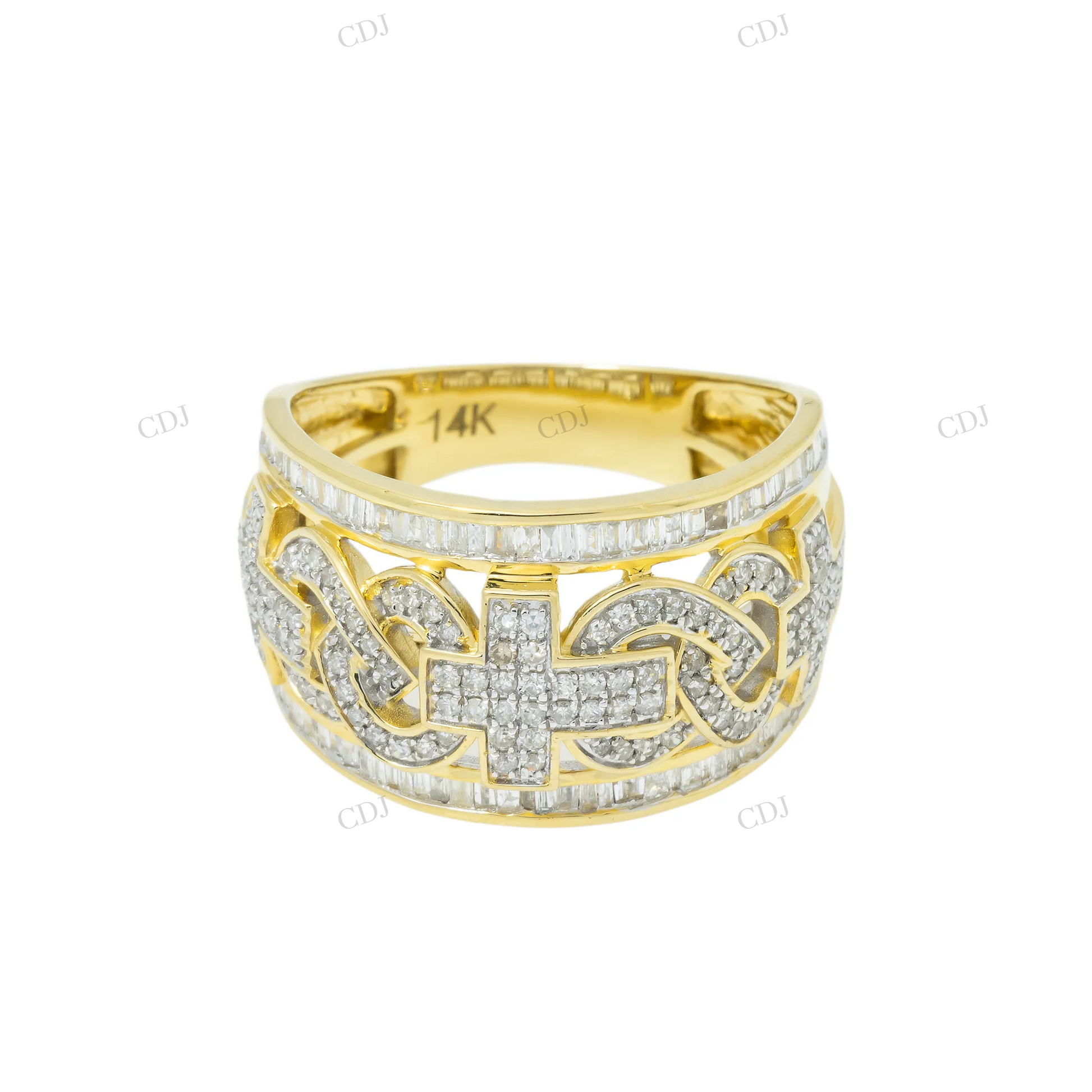 Silver Moissanite Baguette Diamond Art Deco Ring Hip Hop Ring customdiamjewel