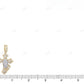 10k Gold Praying Hands On Cross Lab Grown Dimaond Pendant Hip Hop Pendent CustomDiamJewel