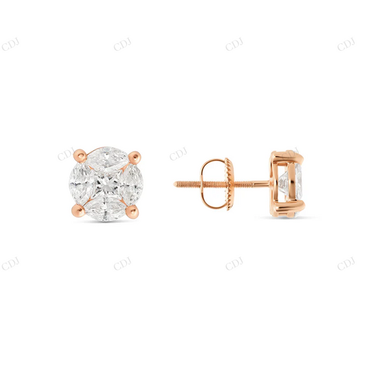 10K Gold Marquise Moissanite Diamond Stud Earrings Stud earrings CustomDiamJewel