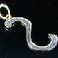 1.6" 10K Gold Natural Diamond S Initial Letter Pendant CustomDiamJewel