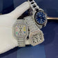 Fully Iced Out Hip Hop Custom Moissanite Diamond Watches customdiamjewel