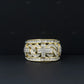 Silver Moissanite Baguette Diamond Art Deco Ring Hip Hop Ring customdiamjewel