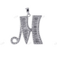 Sterling Silver Baguette M Letter Moissanite Pendant hip hop jewelry CustomDiamJewel