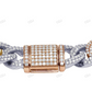 Three Tone Silver Moissanite Iced Out Bracelet