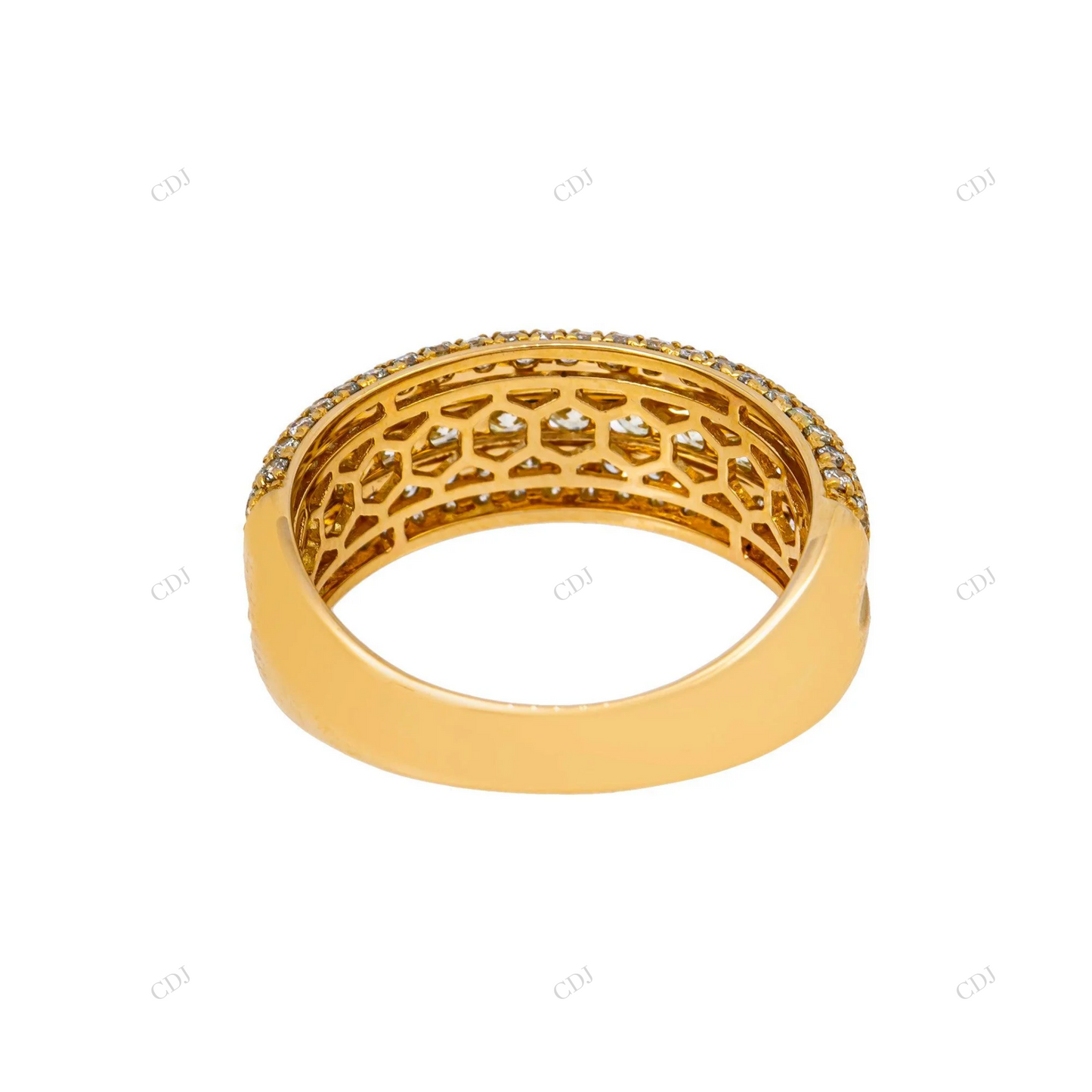 Customized 925 Silver Round Cut Moissanite Band hip hop jewelry customdiamjewel