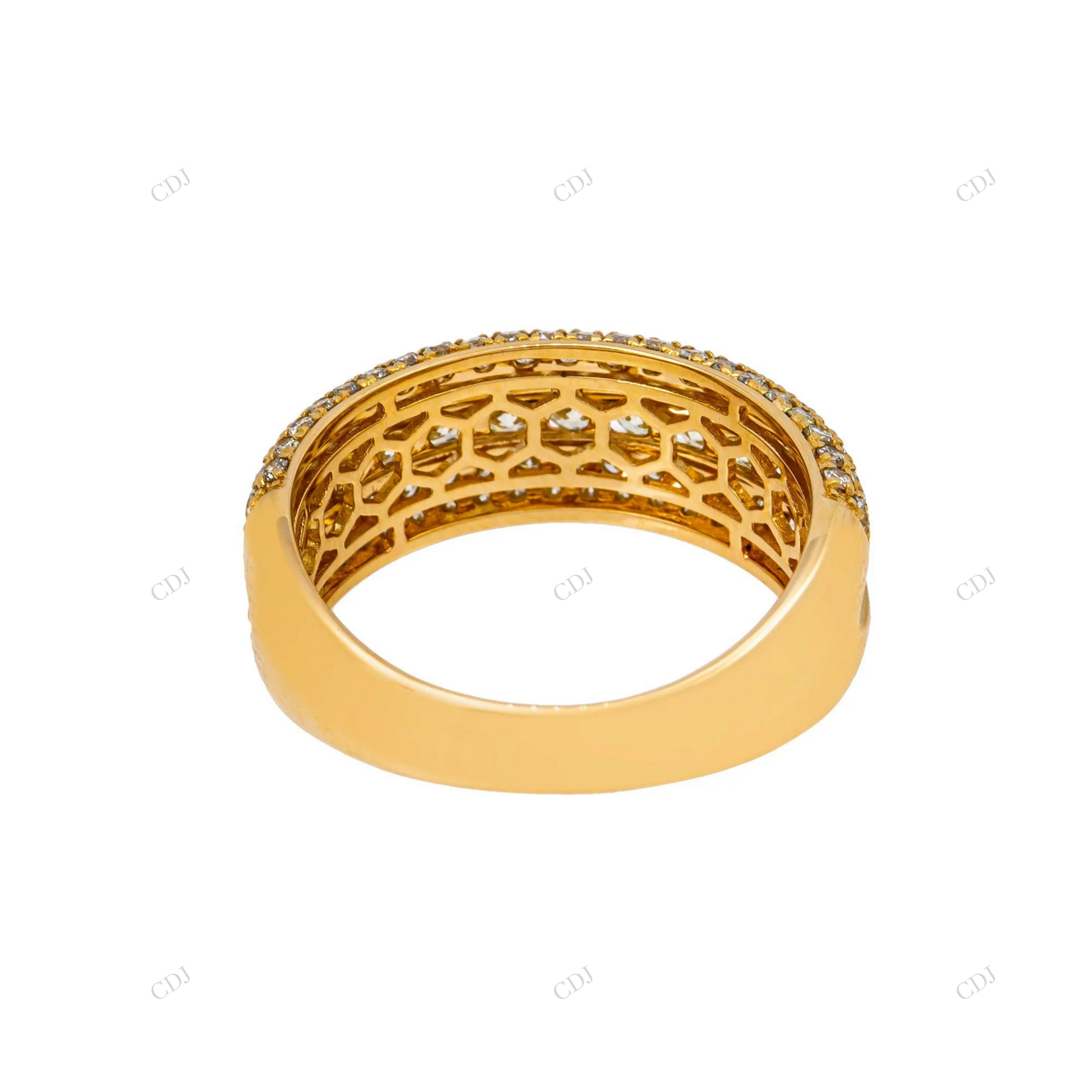 Customized 925 Silver Round Cut Moissanite Band hip hop jewelry customdiamjewel