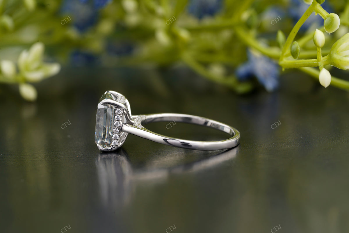 Emerald Cut Four-Prong Solitaire Ring customdiamjewel