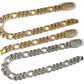 18mm Iced Out Diamond Figaro Cuban Link Chain hip hop jewelry CustomDiamJewel