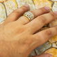 Silver Moissanite Baguette Diamond Art Deco Ring Hip Hop Ring customdiamjewel