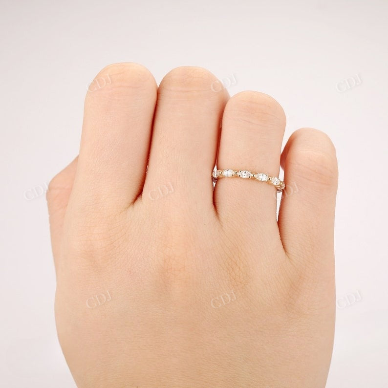 0.38CTW Marquise Cut Lab Grown Diamond Wedding Band  customdiamjewel   