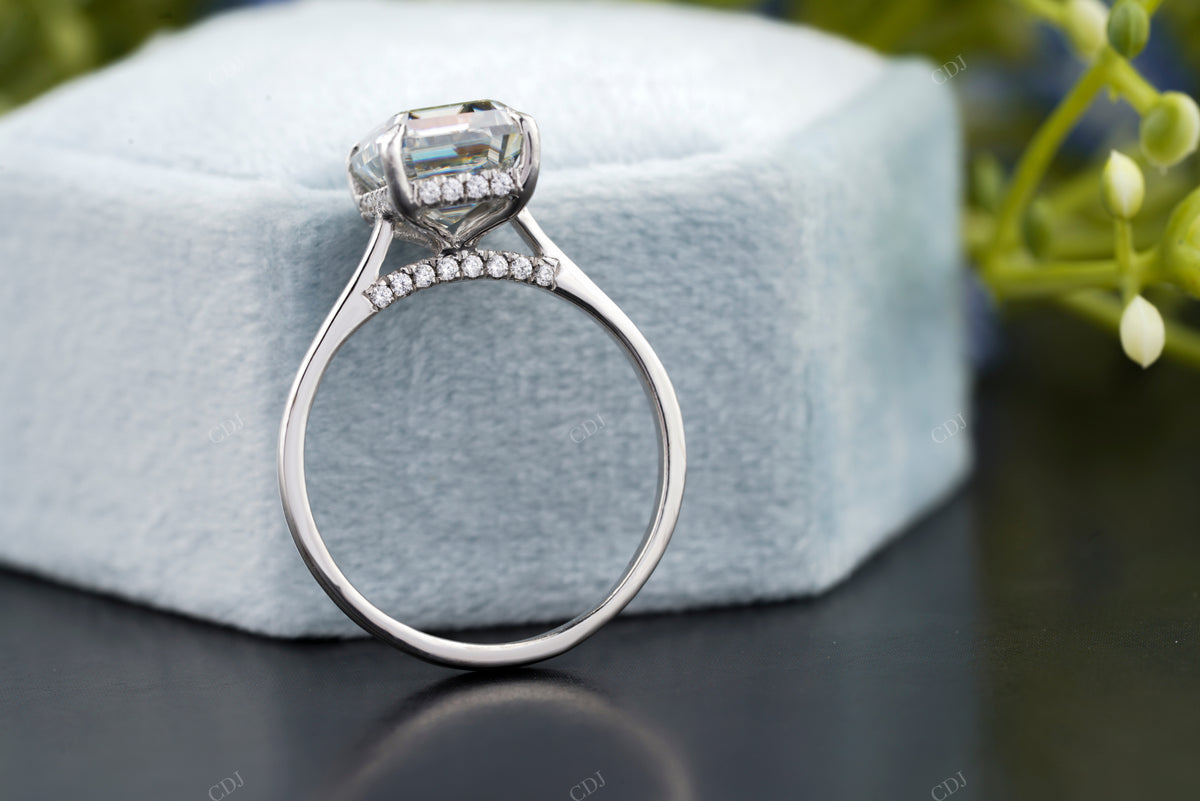 Emerald Cut Four-Prong Solitaire Ring customdiamjewel