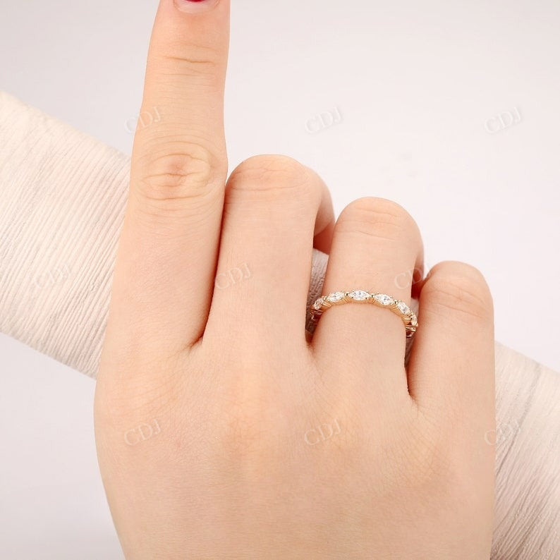 0.38CTW Marquise Cut Lab Grown Diamond Wedding Band  customdiamjewel   