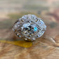 Vintage Lab Grown Diamond Cluster Engagement Ring customdiamjewel