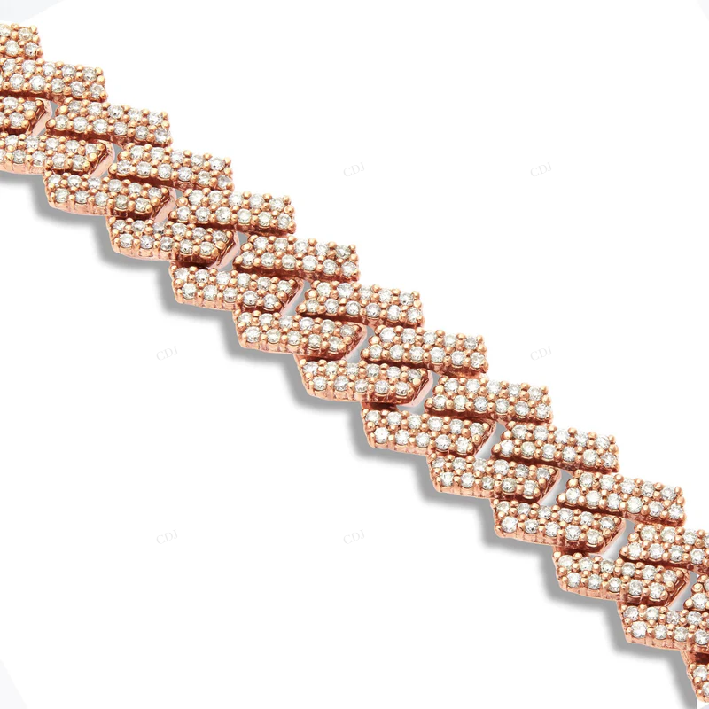 Durable and Stylish Design Handmade Cuban Link Chain Bracelet CustomDiamJewel