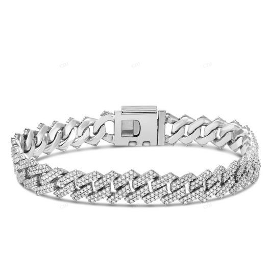 Durable and Stylish Design Handmade Cuban Link Chain Bracelet CustomDiamJewel