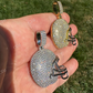 Football Helmet Round Diamond Hip Hop Pendant  customdiamjewel   