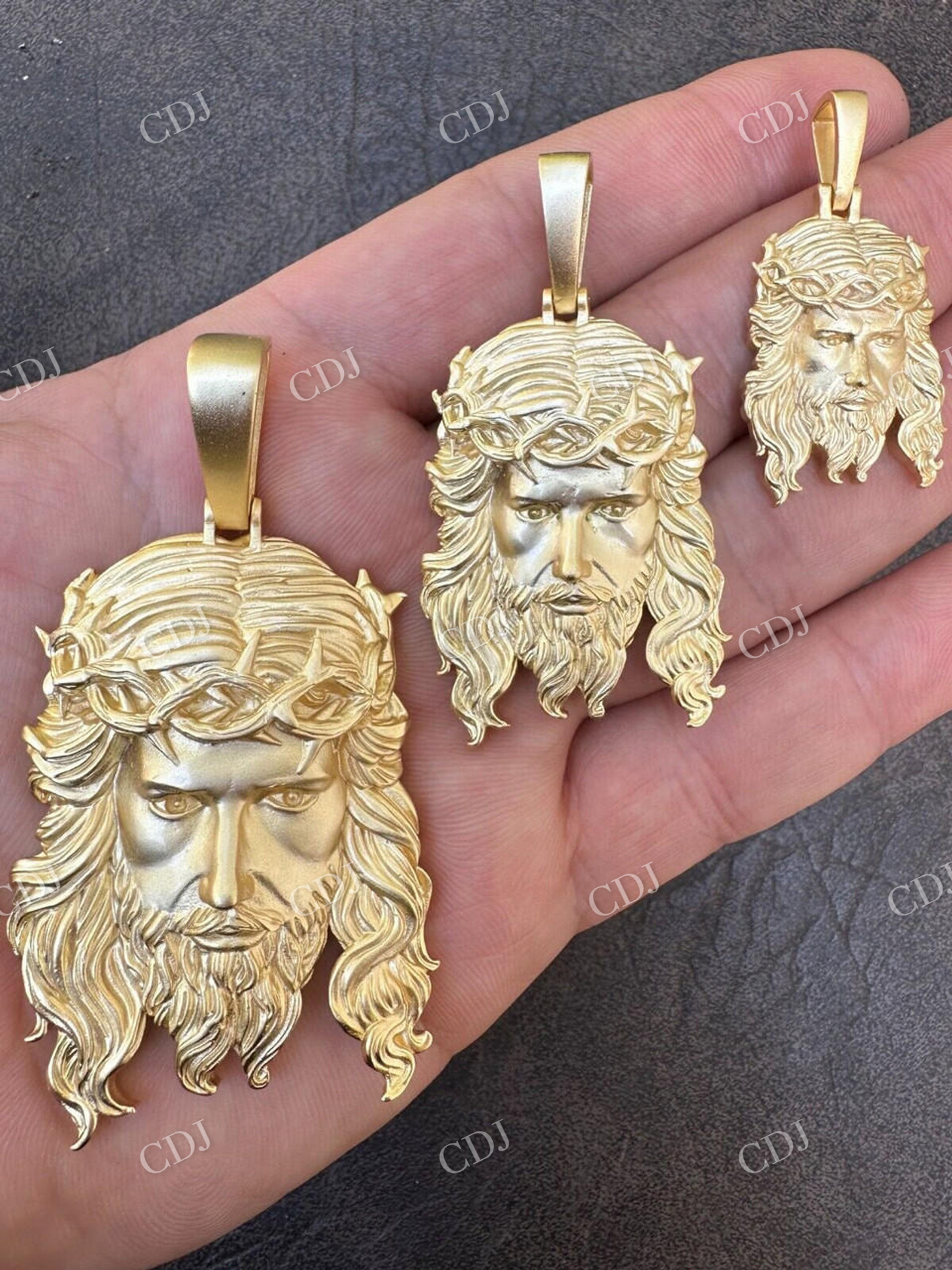 Jesus Piece Yellow Gold Pendant For Men  customdiamjewel   