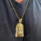 14K Gold Moissanite Iced Jesus Piece Pendant  customdiamjewel   