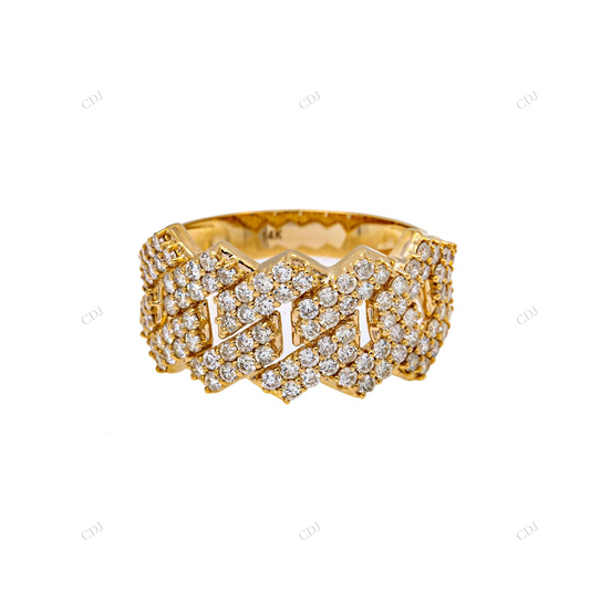 Full Iced Out Zigzag Moissanite Ring hip hop jewelry customdiamjewel