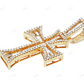 1.7 Inch Lab Grown Diamond 10K Yellow Gold Cross Pendant Hip Hop Pendent CustomDiamJewel