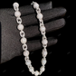 VVS Moissanite 925 Silver Ball Link Chain For Her CustomDiamJewel