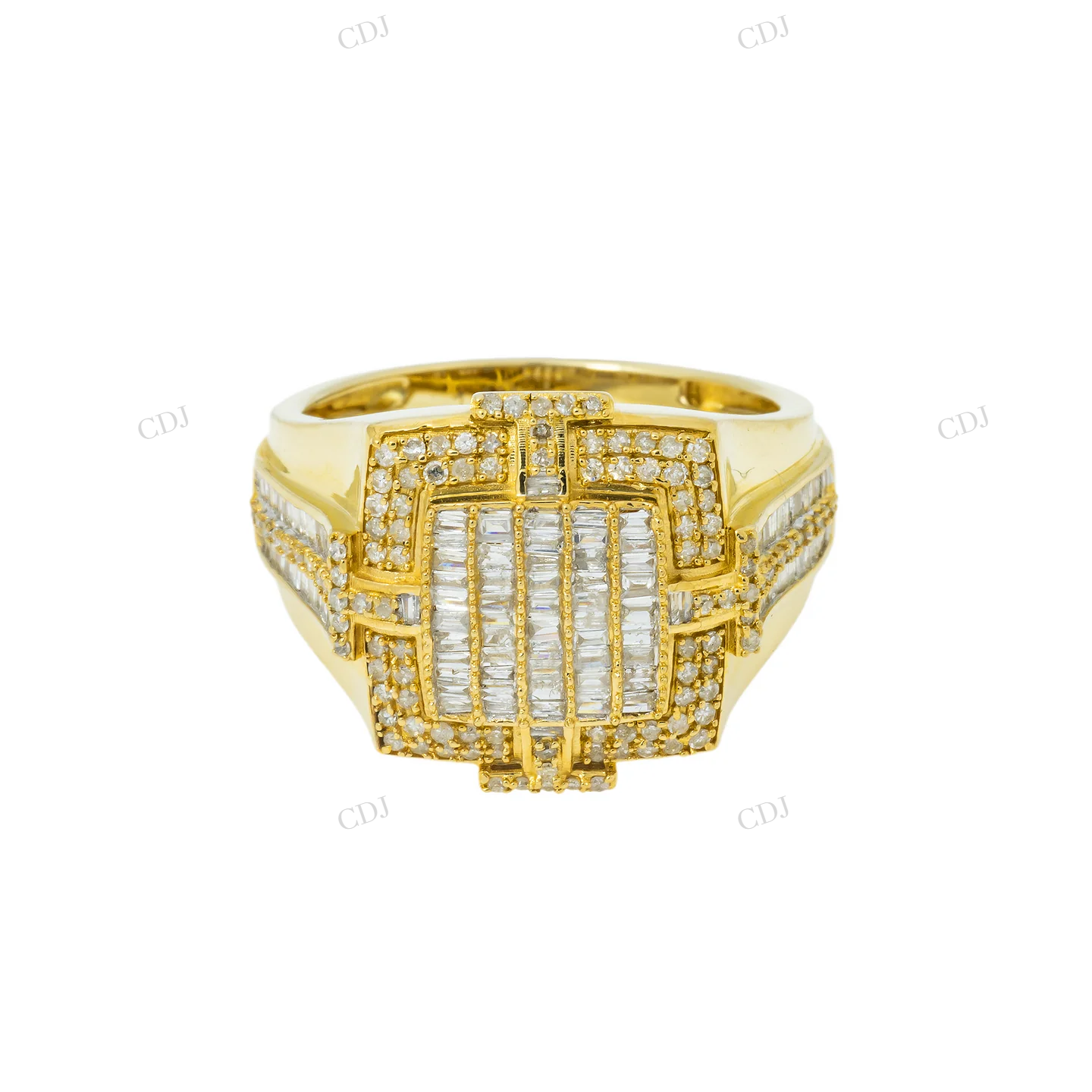 Silver Moissanite Baguette Diamond Square Ring Hip Hop Ring customdiamjewel