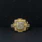 Silver Moissanite Baguette Diamond Square Ring Hip Hop Ring customdiamjewel